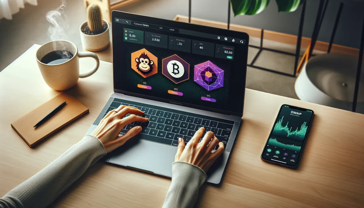 laptop-screen-showing-phantom-wallet-swapping-sol-for-ponke-token-on-home-desk